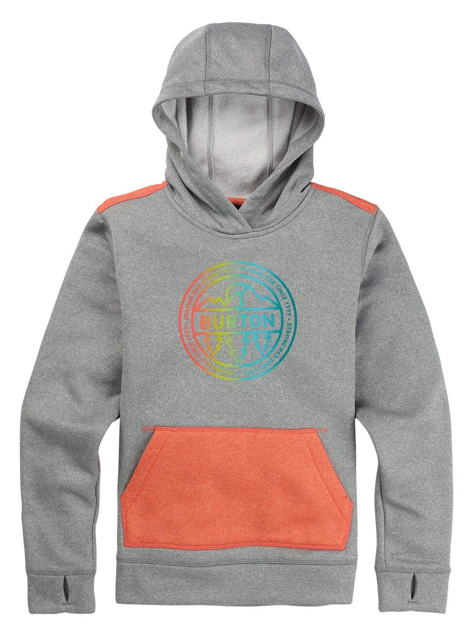 Burton Oak sweat enfant capuche 140 gris polaire