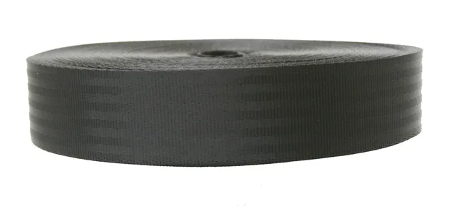 Aiguille 47mm sangle polyester noire au mètre