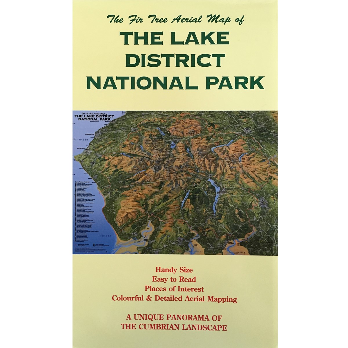 Snowsled Lake District carte aérienne A2 roulée