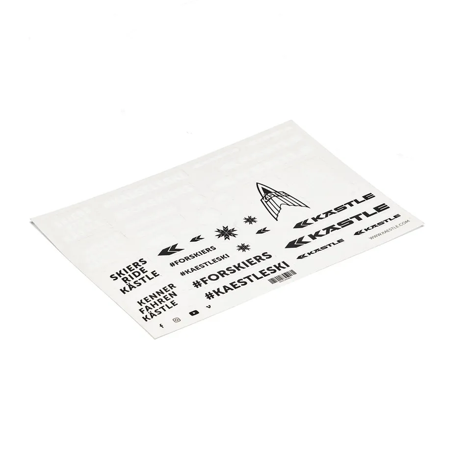 Kastle Sticker Sheet planche stickers 34 pièces noir