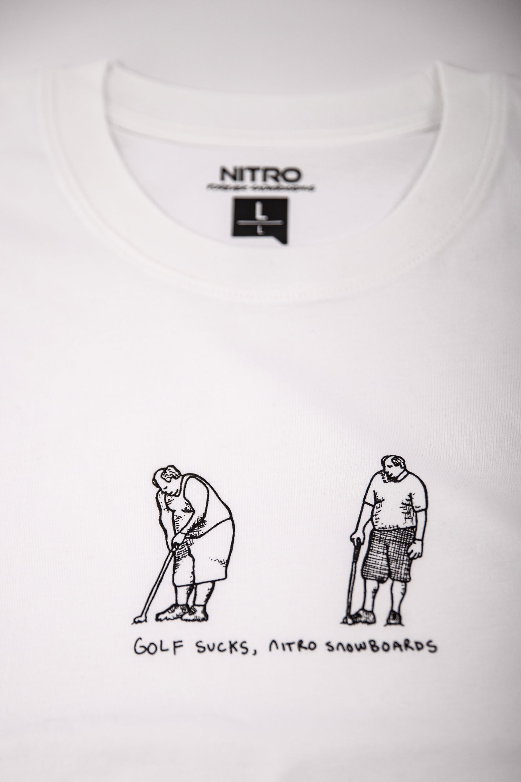 Nitro Tee Time t-shirt homme blanc M manches longues