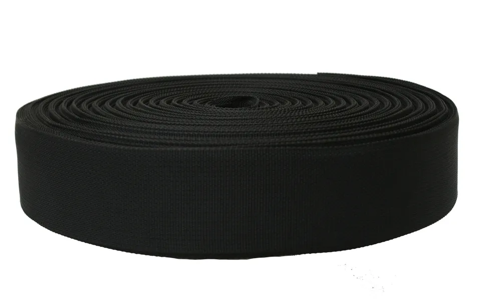 Aiguille sangle polyester 50 mm noire au mètre