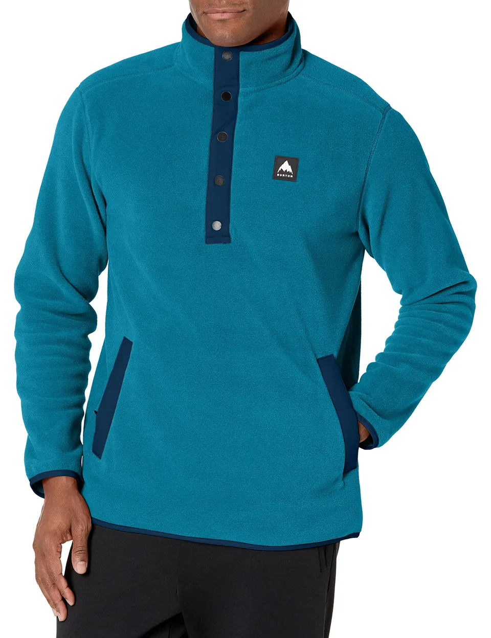 Burton Hearth Pull Polaire Homme Boutons Pression Bleu Lyon